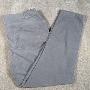 Aventura Organic Cotton Corduroy Tapered Pants Womens 12 (FITS 35 X 28) Gray